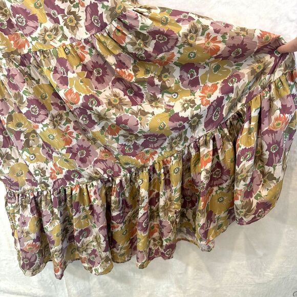 The Great The Chateau Maxi Dress Golden Lilac Flower Floral Silk - Picture 12 of 12